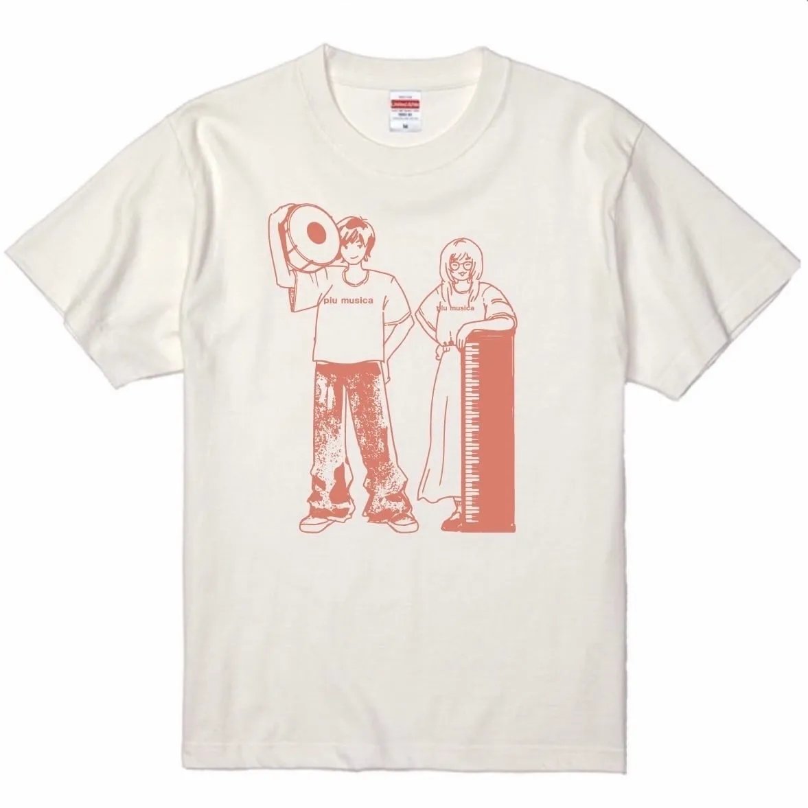 ピウムジカTシャツ L バニラホワイト