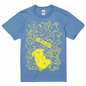in"u"to you Tシャツ L サックス×イエロー