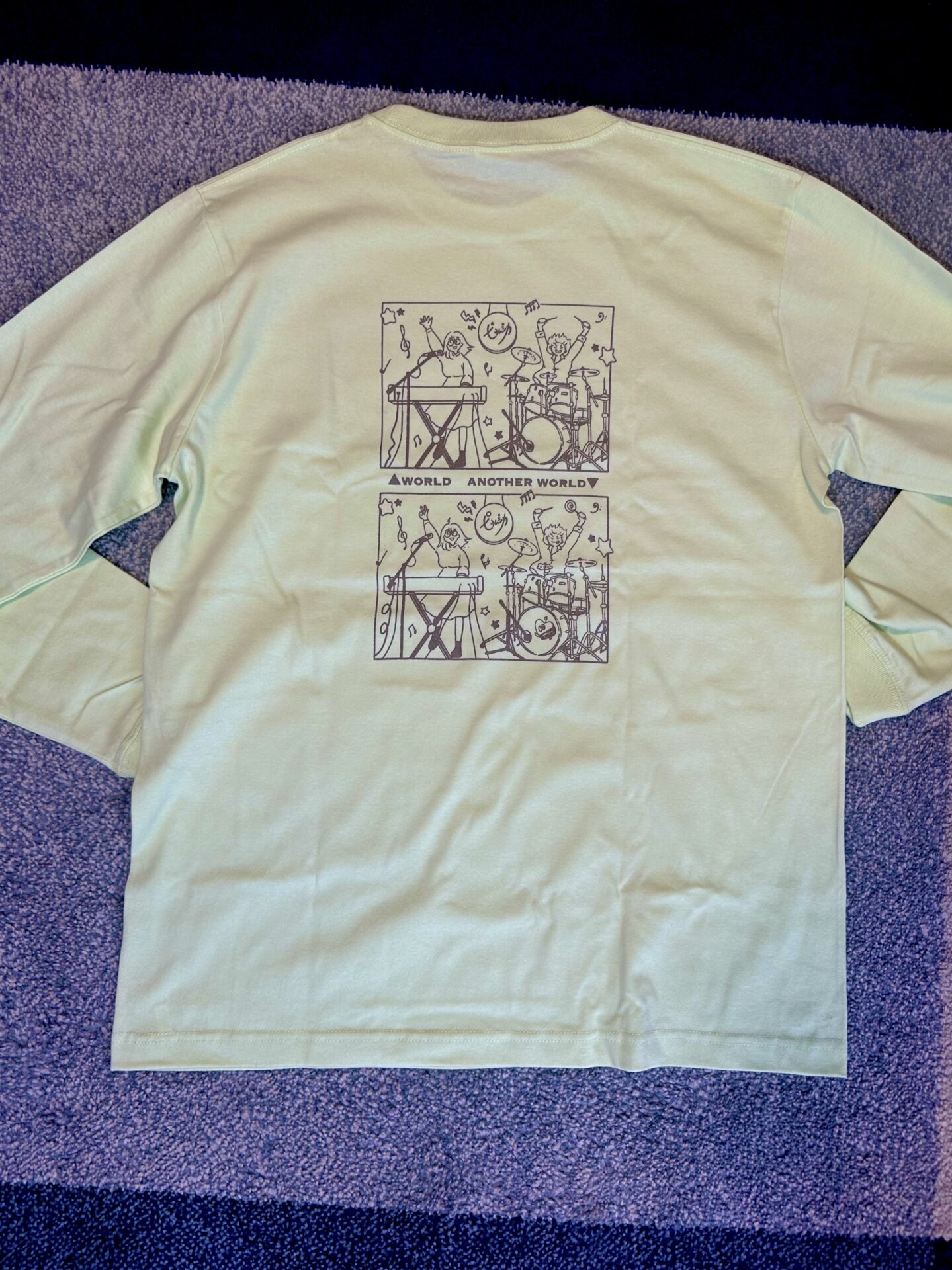 【pue toe loe限定色】間違い探しロンT(ミルキーライム×ミルキーブラウン)